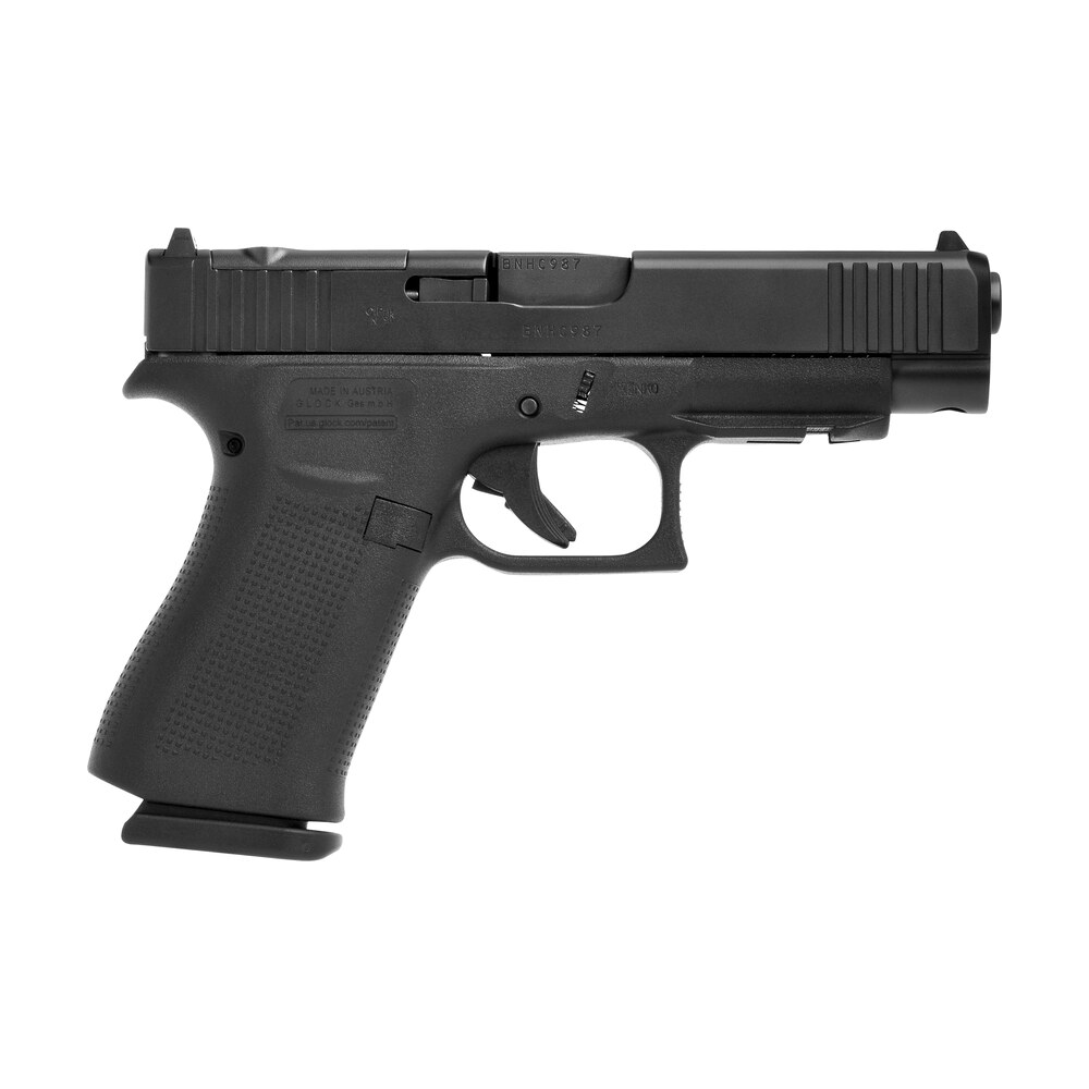 glock pa4850201frmos g48 gen5 mos sim compact 9mm luger 10+1 4.17" black gmb barrel, black ndlc mos cut/serrated slide, black polymer frame w/beavertail, black textured polymer grips Glock PA4850201FRMOS G48 Gen5 MOS Sim Compact 9mm Luger 10+1 4.17" Black GMB Sports South item 128018