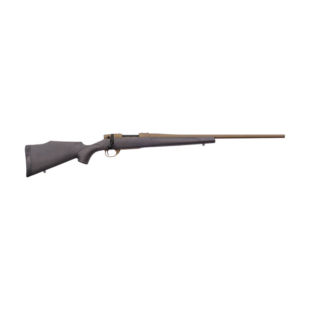 weatherby vwb65ppr4t vanguard weatherguard 6.5 prc 3+1 24" barrel, burnt bronze cerakote metal finish, bronze webbed black fixed monte carlo stock Weatherby VWB65PPR4T Vanguard Weatherguard 6.5 PRC 3+1 24" Sports South item 128062