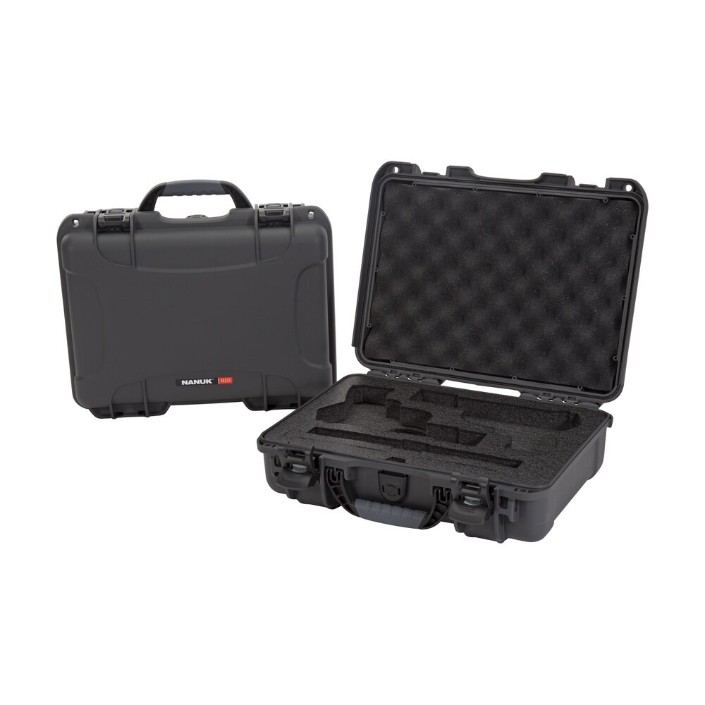 nanuk 910clasg7 910 classic 2 up pistol case graphite polymer w/ latches & closed cell foam padding 13.20" l x 9.20" w x 4.10" h interior dimensions Nanuk 910CLASG7 910 Classic 2 Up Pistol Case Graphite Polymer Sports South item 128124