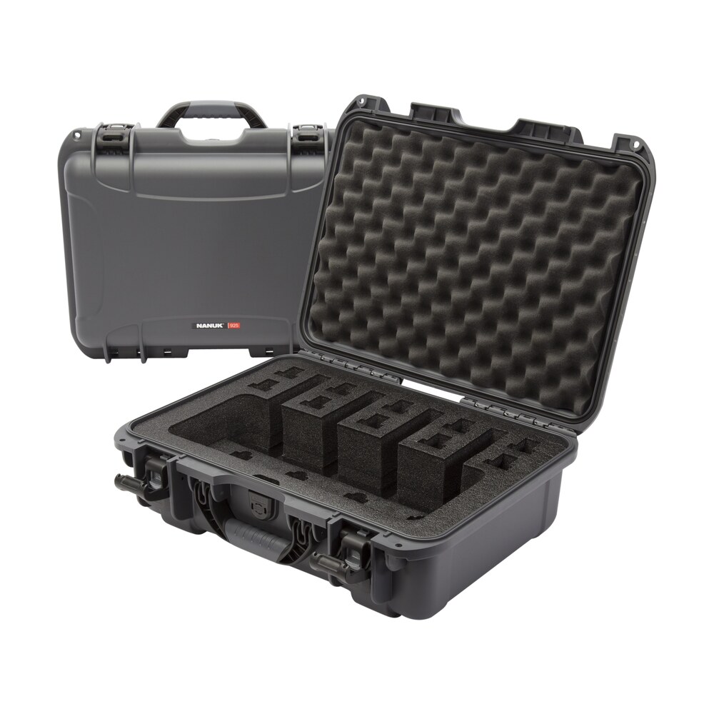 nanuk 9254up7 925 4 up gun case waterproof graphite resin w/ closed cell foam padding 17" l x 11.80" w x 6.40" h interior dimensions Nanuk 9254UP7 925 4 Up Gun Case Waterproof Graphite Resin Sports South item 128126