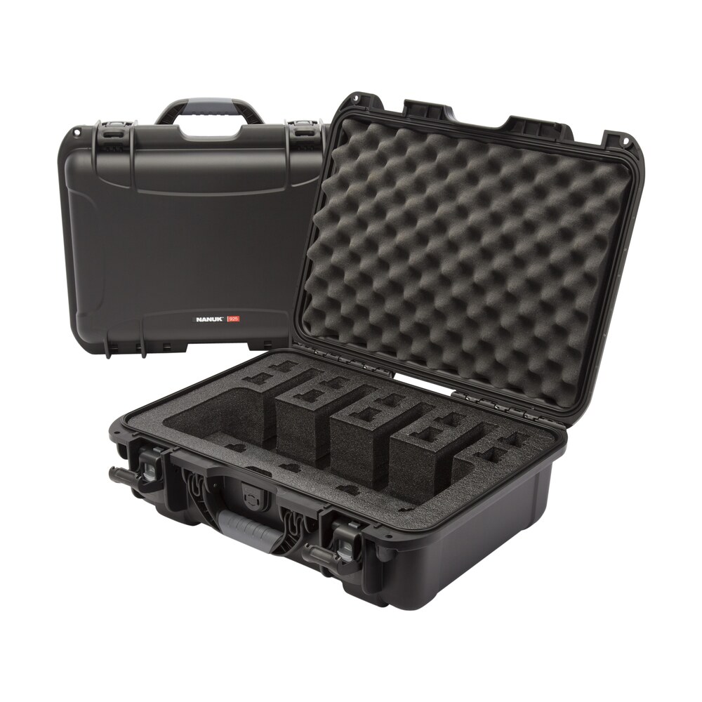 nanuk 9254up1 925 4 up pistol case waterproof black resin w/ closed cell foam padding 17" l x 11.80" w x 6.40" h interior dimensions Nanuk 9254UP1 925 4 UP Pistol Case Waterproof Black Resin Sports South item 128187