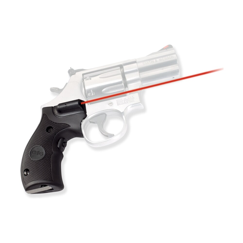 crimson trace 011180 lasergrips fits s&w governor/k & l frames round butt, red laser 633nm wavelength 5mw output, black polymer Crimson Trace 011180 Lasergrips Sports South item 12819
