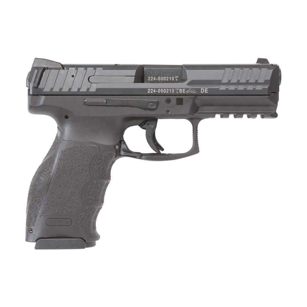 hk 81000284 vp 9mm luger 17+1 4.09" barrel, polymer frame w/mil std accessory rail, serrated steel slide, interchangeable backstraps, night sights, includes 3 17rd magazines HK 81000284 VP 9mm Luger 17+1 4.09" Sports South item 128678