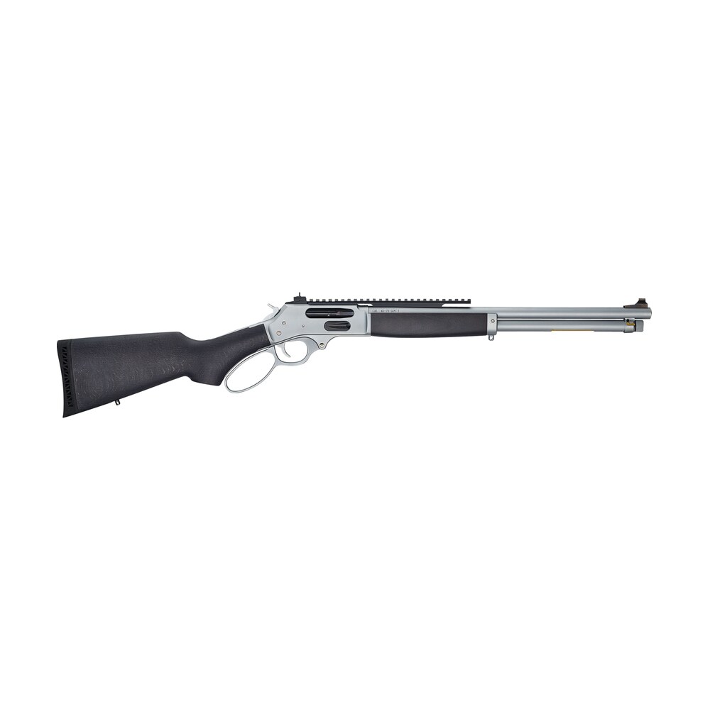 henry h010gawp side gate all weather full size 45 70 gov 4+1 18.43" hard chrome plated steel barrel, satin hard chrome steel receiver, stained hardwood stock right hand Henry H010GAWP Side Gate All Weather Full Size 45-70 Gov 4+1 18.43" Hard Chrome Plated Steel Sports South item 128827