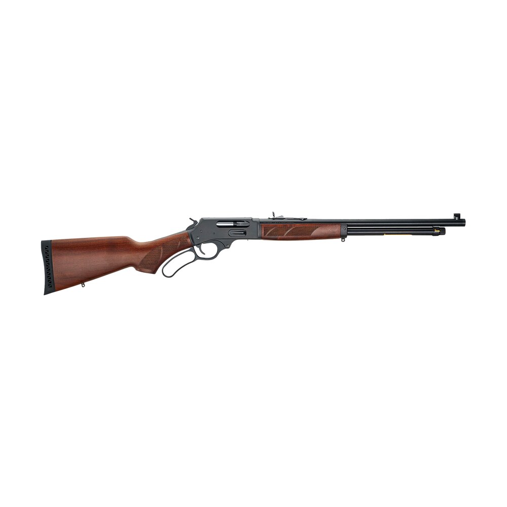henry h018g410r side gate full size 410 bore lever 2.50" 6+1 19.75" blued steel barrel, blued drilled & tapped steel receiver, fixed american walnut stock, right hand Henry H018G410R Side Gate Full Size 410 Bore Lever 2.50" 6+1 19.75" Blued Steel Sports South item 128849