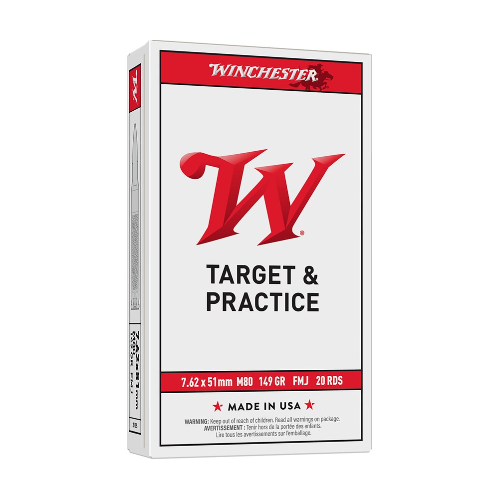 winchester ammo wm80 usa m80 7.62x51mmnato 149gr full metal jacket lead core 20 per box/25 case Winchester Ammo WM80 USA M80 7.62x51mmNATO 149gr Full Metal Jacket Lead Core 20 Per Box/25 Case Sports South item 129086