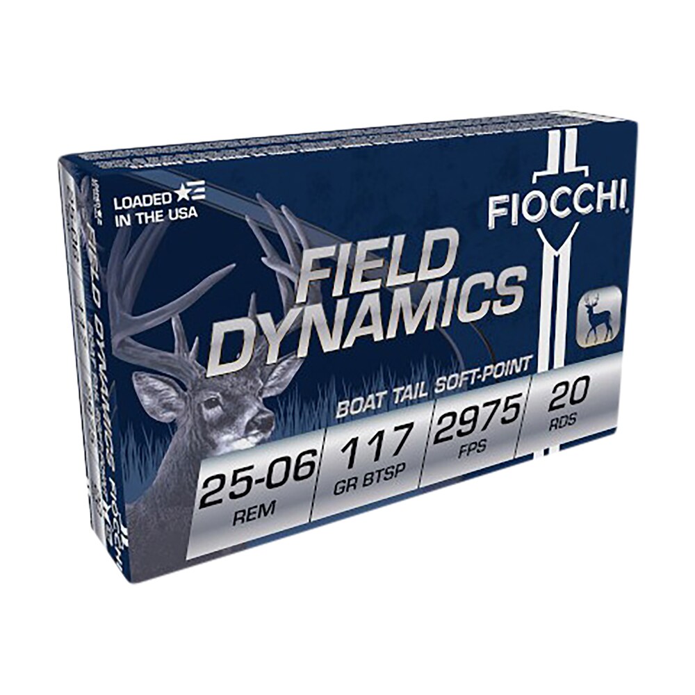 fiocchi 2506b field dynamics 25 06rem 117gr pointed soft point 20 per box/10 case Fiocchi 2506B Field Dynamics 25-06Rem 117gr Pointed Soft Point 20 Per Box/10 Case Sports South item 129240