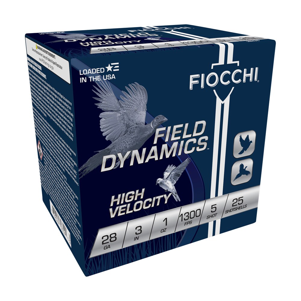 fiocchi 283hv5 field dynamics high velocity 28gauge 3" 1oz 5shot 25 per box/10 case Fiocchi 283HV5 Field Dynamics High Velocity 28Gauge 3" 1oz 5Shot 25 Per Box/10 Case Sports South item 129245