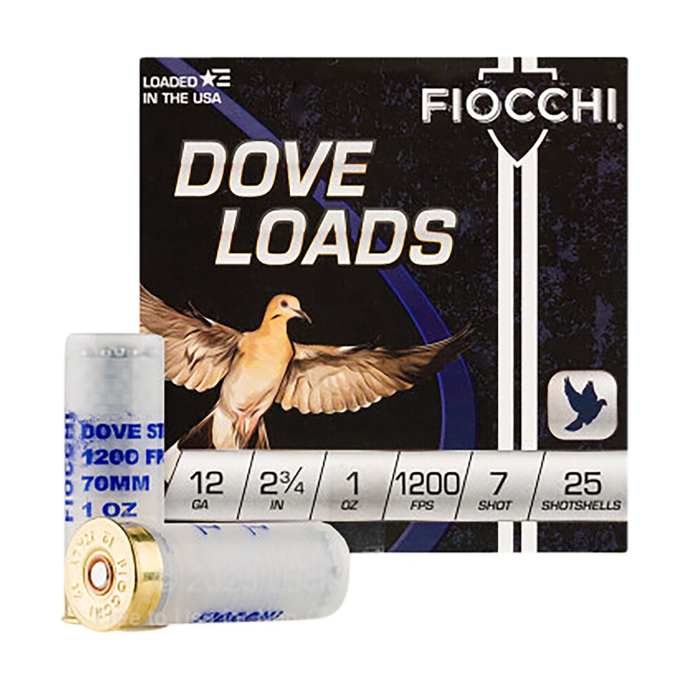 fiocchi 12dls17 dove & quail 12gauge 2.75" 1oz 7shot 25 per box/10 case Fiocchi 12DLS17 Dove & Quail 12Gauge 2.75" 1oz 7Shot 25 Per Box/10 Case Sports South item 129249