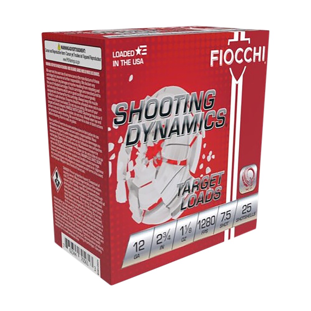 fiocchi 12sdhv75 shooting dynamics target 12gauge 2.75" 1 1/8oz 7.5shot 25 per box/10 case Fiocchi 12SDHV75 Shooting Dynamics Target 12Gauge 2.75" 1 1/8oz 7.5Shot 25 Per Box/10 Case Sports South item 129256