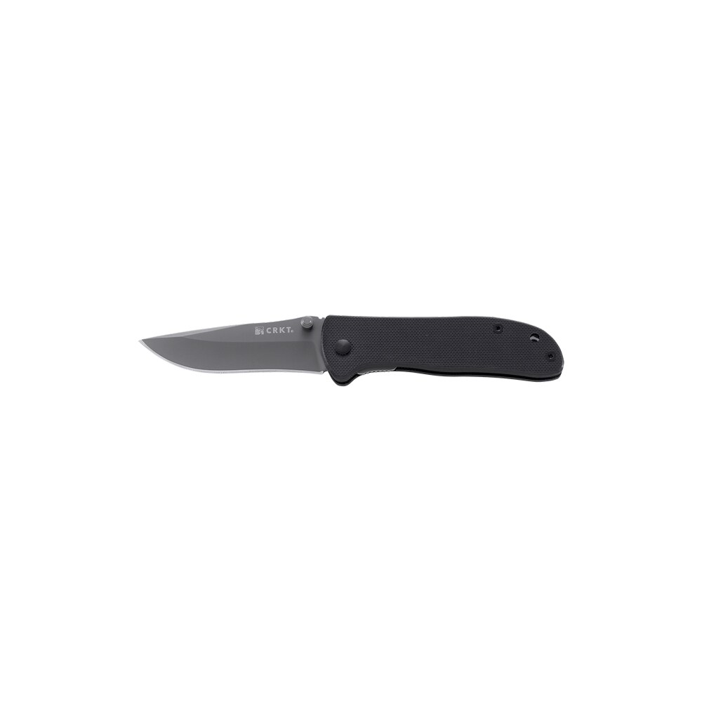 crkt 6450k drifter 2.88" folding plain gray ticn 8cr14mov ss blade/black g10 handle includes pocket clip CRKT 6450K Drifter 2.88" Folding Plain Gray TiCN 8Cr14MoV SS Blade/Black G10 Handle Includes Sports South item 129417