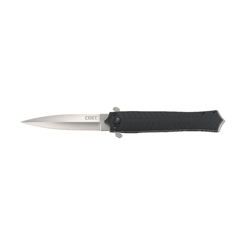 crkt 2265 xolotl 3.64" folding spear point plain satin 4116 stainless steel blade/black g10 handle includes pocket clip CRKT 2265 Xolotl 3.64" Folding Spear Point Plain Satin 4116 Stainless Steel Blade/Black G10 Sports South item 129431
