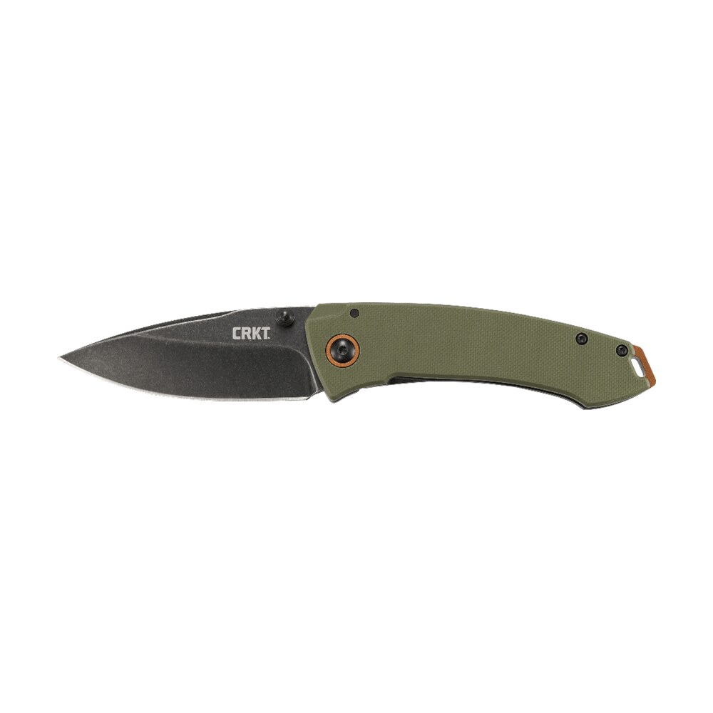 crkt 2520 tuna 3.22" folding plain stonewashed 8cr14mov ss blade black/green g10/ss handle includes pocket clip CRKT 2520 Tuna 3.22" Folding Plain Stonewashed 8Cr14MoV SS Blade Black/Green G10/SS Handle Sports South item 129447