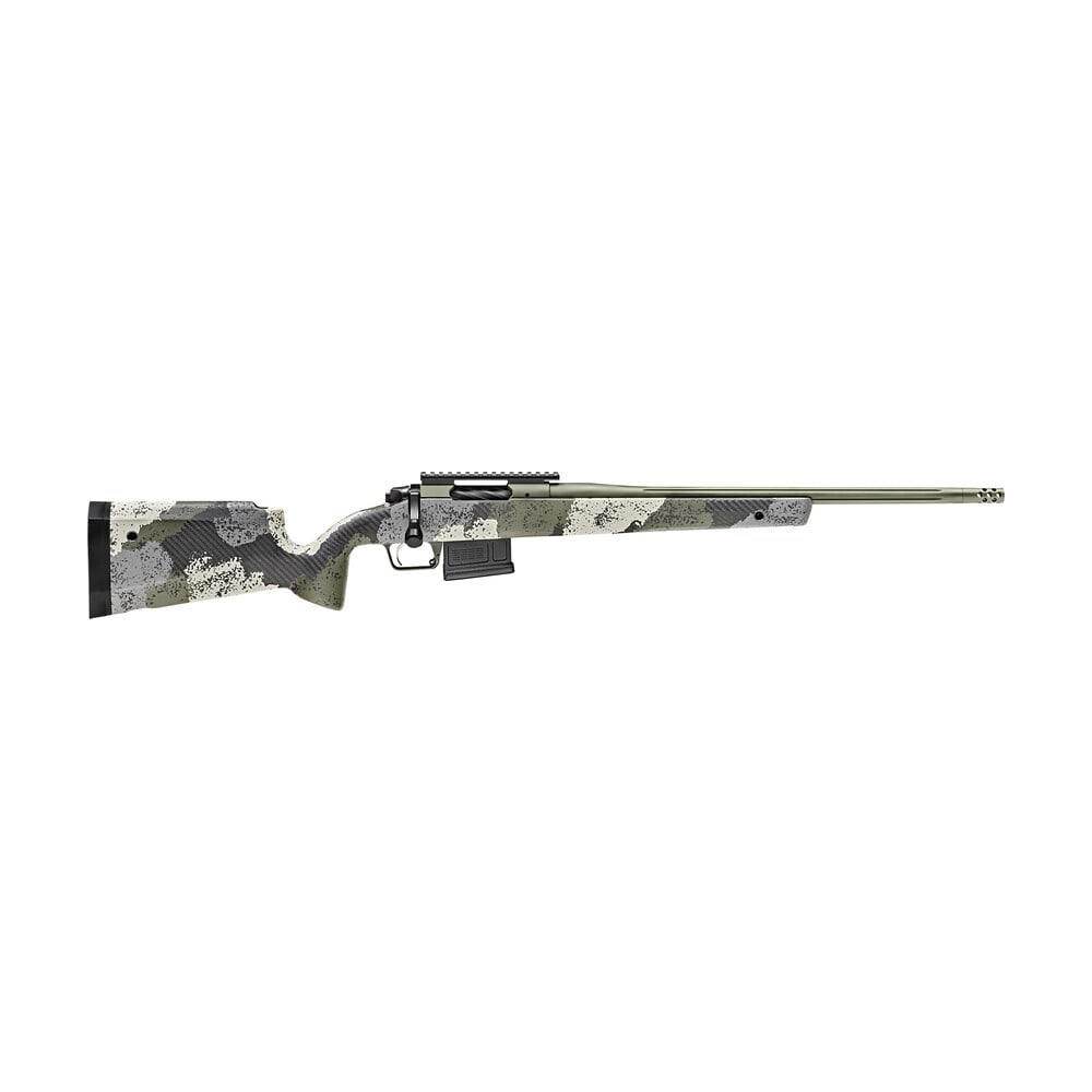 springfield armory baw920308g model 2020 waypoint 308 win 5+1 cap 20" mil spec green cerakote rec/barrel evergreen camo carbon fiber hybrid profile with m lok stock right hand (full size) Springfield Armory BAW920308G Model 2020 WayPoint 308 Win 5+1 Cap 20" Mil-Spec Green Cerakote Sports South item 129933