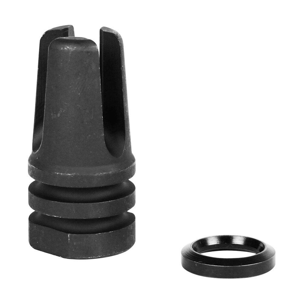 lbe unlimited arfh3png three prong flash hider black 1215 steel with 1/2" 28 tpi threads for 5.56x45mm nato ar 15 LBE Unlimited ARFH3PNG Three Prong Flash Hider Black 1215 Steel Sports South item 130155