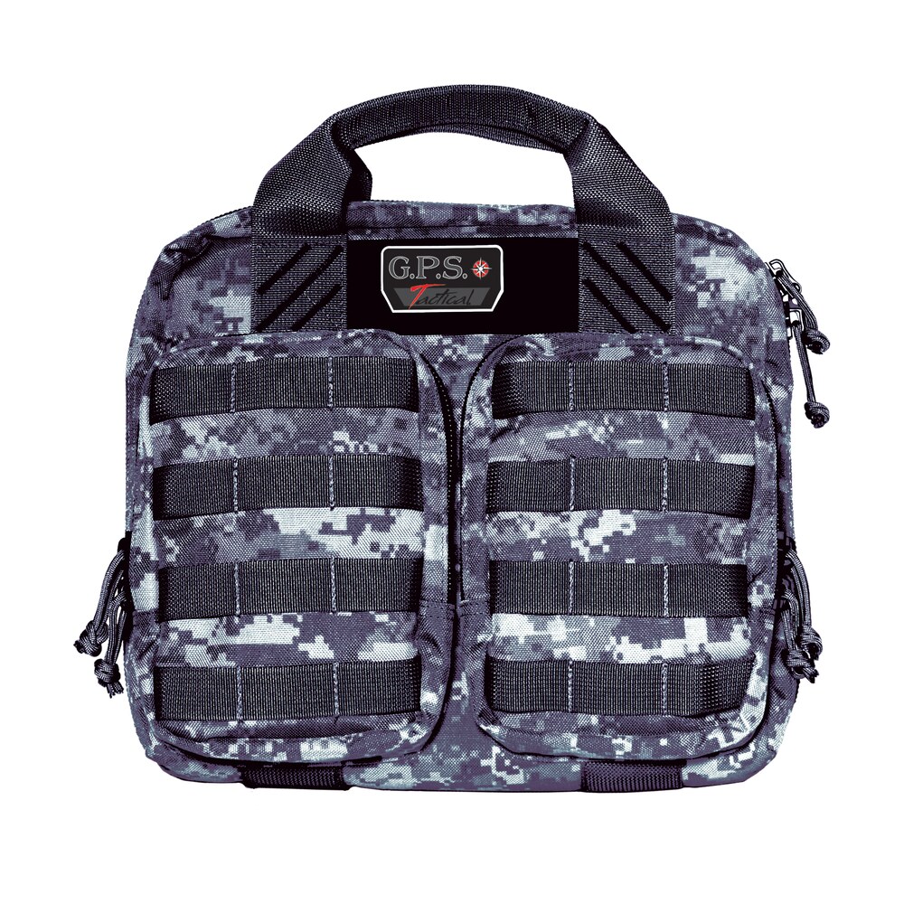 gps bags t1413pcg double +2 tactical gray digital 1000d nylon teflon coating with visual id storage system, lockable ykk zippers, molle webbing & ammo storage pockets holds up to 4 handguns GPS Bags T1413PCG Double +2 Tactical Gray Digital 1000D Nylon Teflon Coating Sports South item 130534