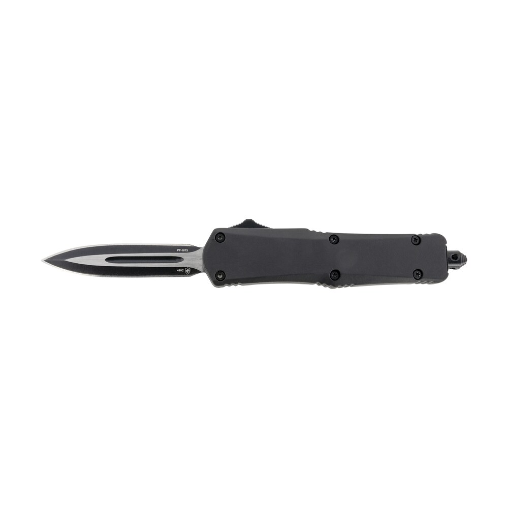 templar knife sbr131 gen ii small 2.69" otf dagger plain black oxide stonewashed 440c ss blade, 4.31" black aluminum/rubber handle, glass breaker Templar Knife SBR131 Gen II Small 2.69" OTF Dagger Plain Black Oxide Stonewashed 440C SS Blade, Sports South item 130579