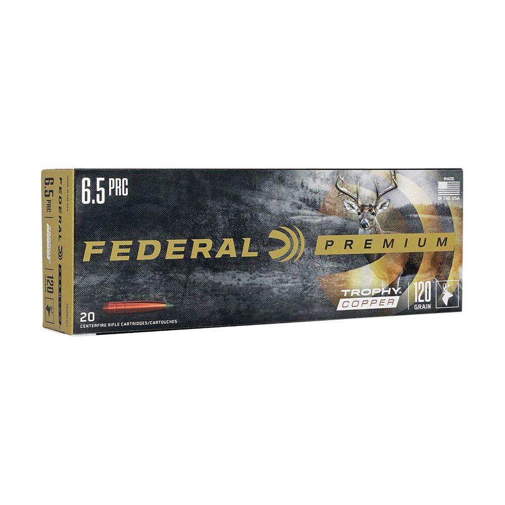 federal p65prctc1 premium 6.5prc 120gr trophy copper 20 per box/10 case Federal P65PRCTC1 Premium 6.5PRC 120gr Trophy Copper 20 Per Box/10 Case Sports South item 130692