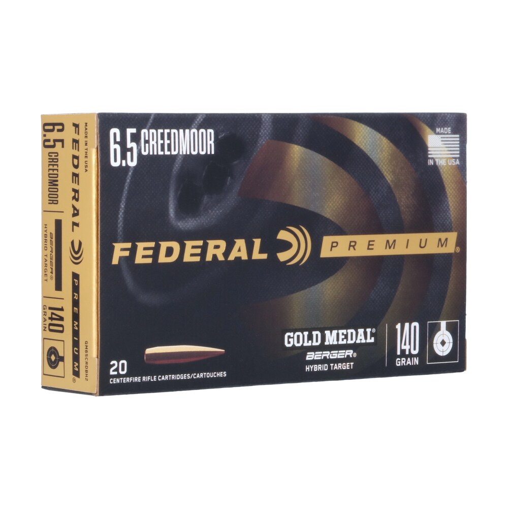 federal gm65crdbh2 premium gold medal 6.5creedmoor 140gr berger hybrid target 20 per box/10 case Federal GM65CRDBH2 Premium Gold Medal 6.5Creedmoor 140gr Berger Hybrid Target 20 Per Box/10 Sports South item 130693