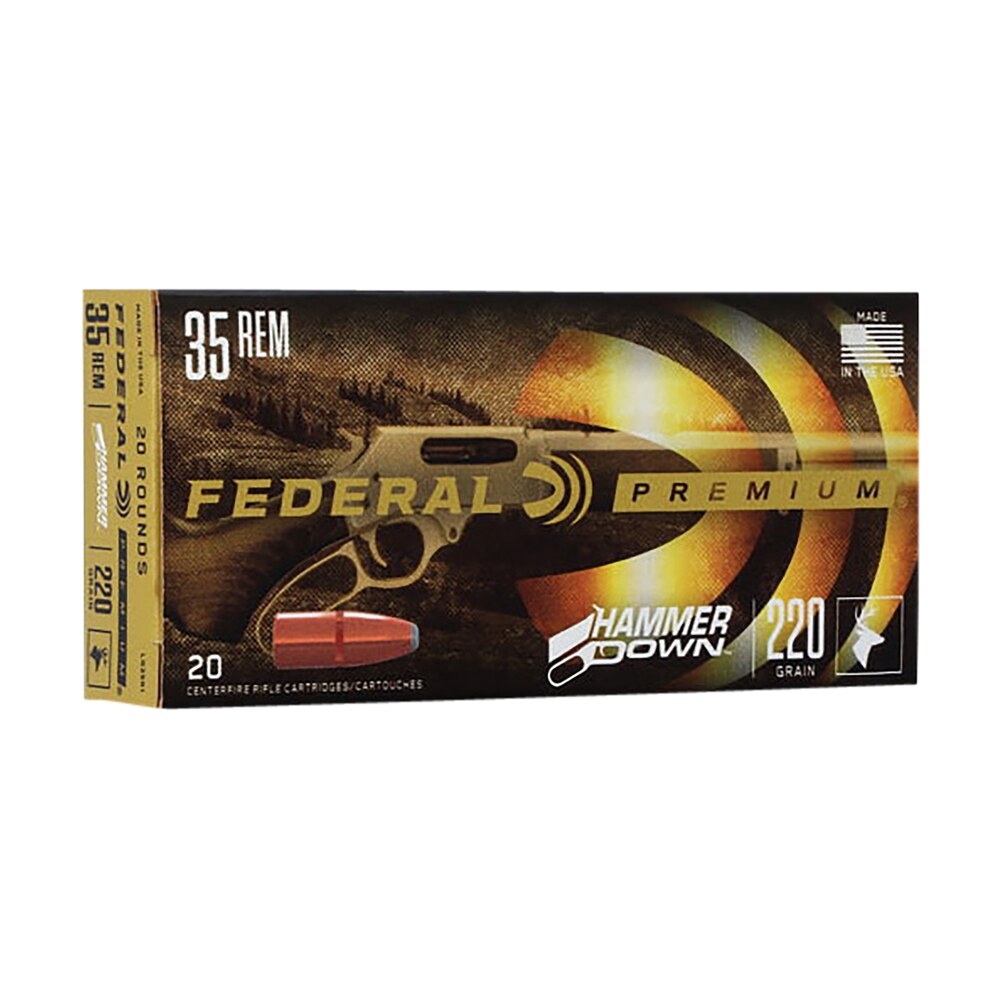 federal lg35r1 premium hammerdown 35rem 220gr bonded hollow point 20 per box/10 case Federal LG35R1 Premium HammerDown 35Rem 220gr Bonded Hollow Point 20 Per Box/10 Case Sports South item 130702