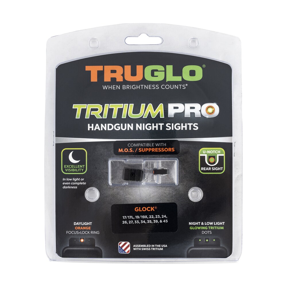truglo tg231g1mc tritium pro black | green tritium orange outline front sight green tritium rear sight TruGlo TG231G1MC Tritium Pro Black | Green Tritium Orange Outline Front Sight Green Tritium Sports South item 130998