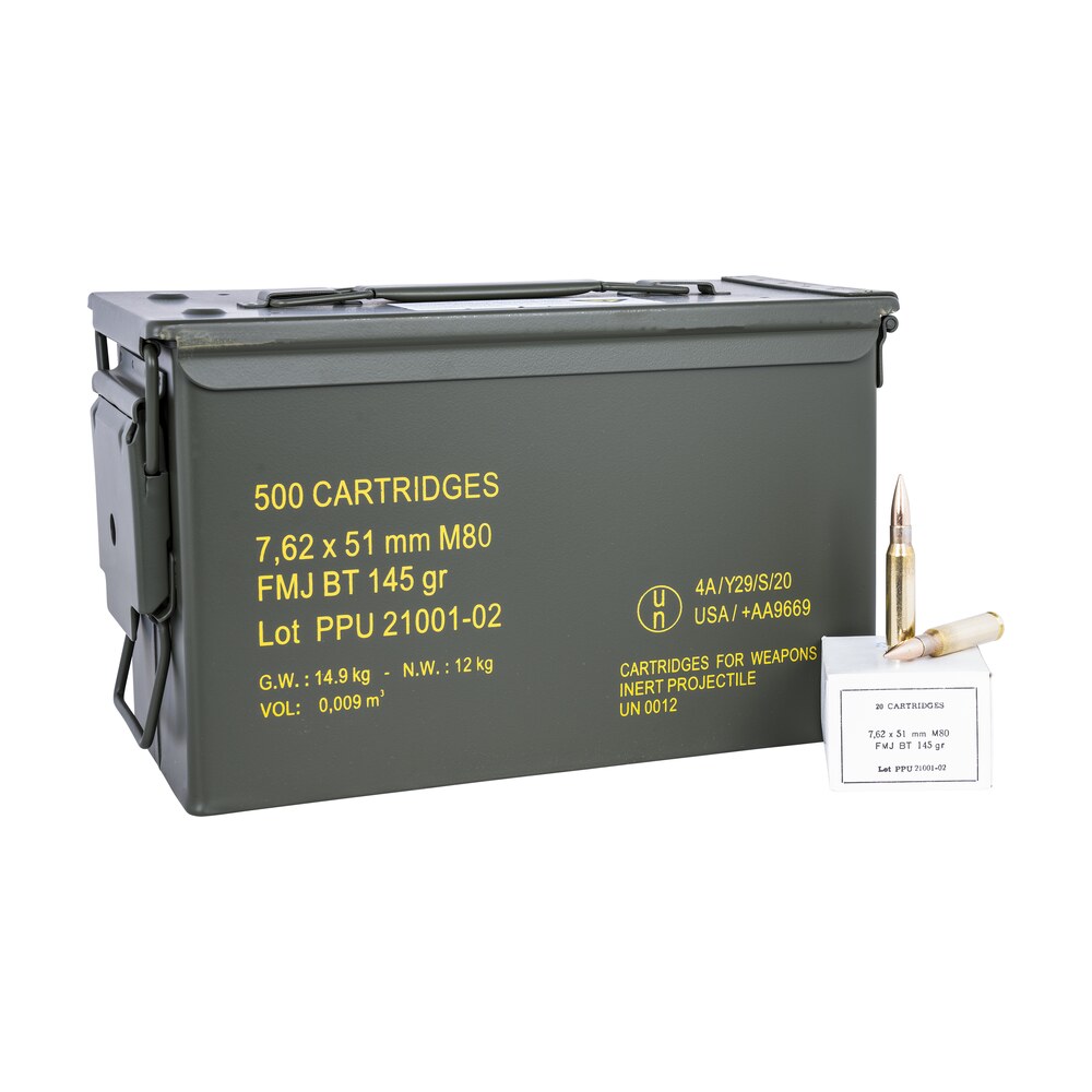 ppu pprm762m rangemaster 7.62x51mmnato 145gr full metal jacket boat tail/500rds *sold by case *includes metal can PPU PPRM762M Rangemaster 7.62x51mmNATO 145gr Full Metal Jacket Boat Tail/500rds *Sold by Case Sports South item 131012