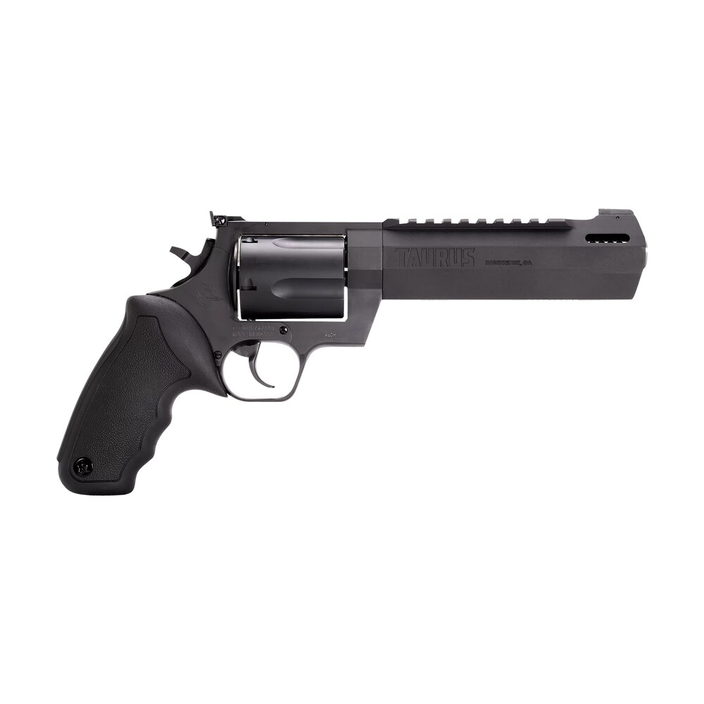 taurus 2460061rh raging hunter 460 s&w mag 5rd 6.75" matte black barrel matte black oxide steel cylinder & frame black rubber with integrated cushion insert grip Taurus 2460061RH Raging Hunter 460 S&W Mag 5rd 6.75" Matte Black Barrel Matte Black Oxide Sports South item 131301
