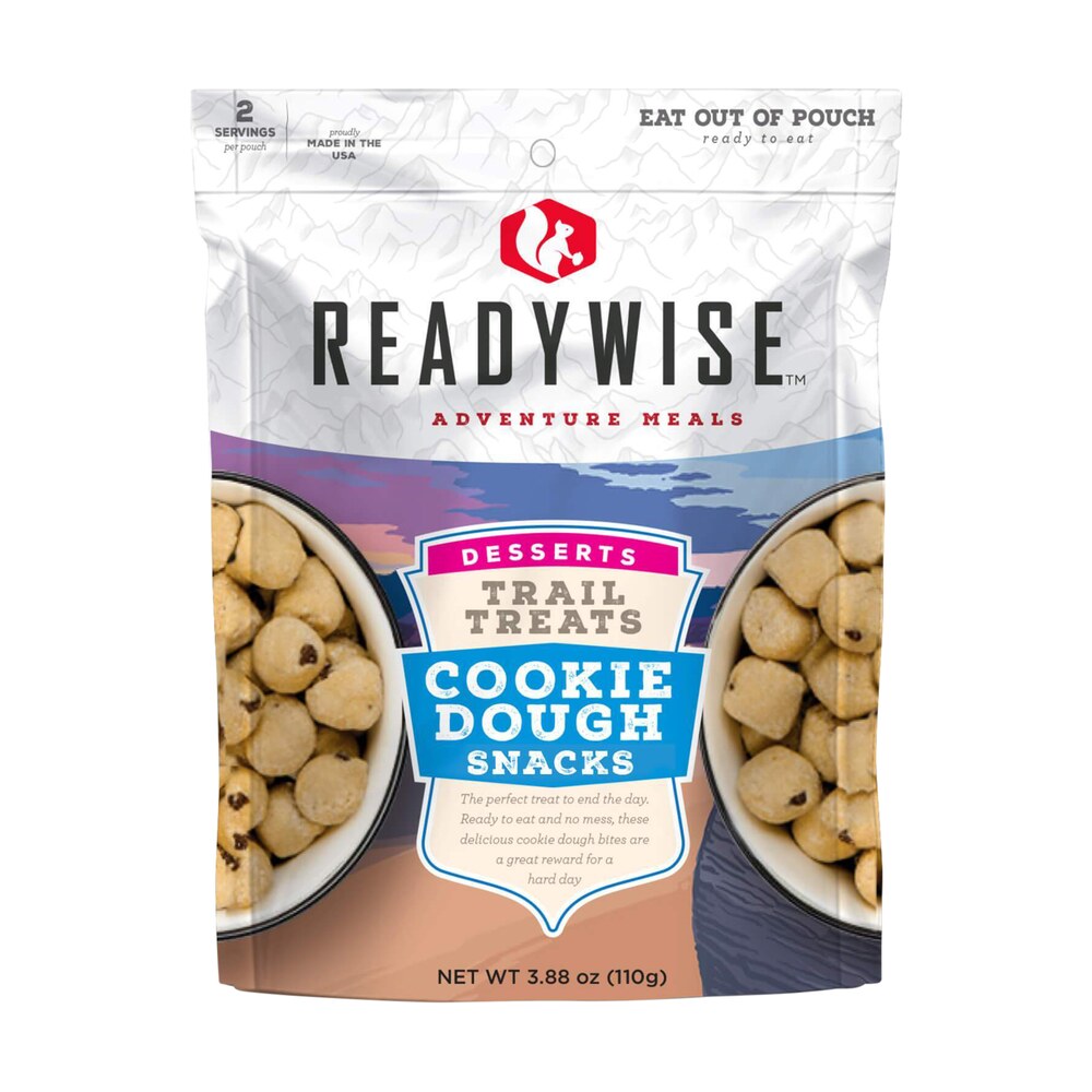 readywise rw05013 outdoor food kit trail treats cookie dough snacks 2 servings in a resealable pouch, 6 per case ReadyWise RW05013 Outdoor Food Kit Trail Treats Cookie Dough Snacks 2 Servings In A Resealable Sports South item 131356