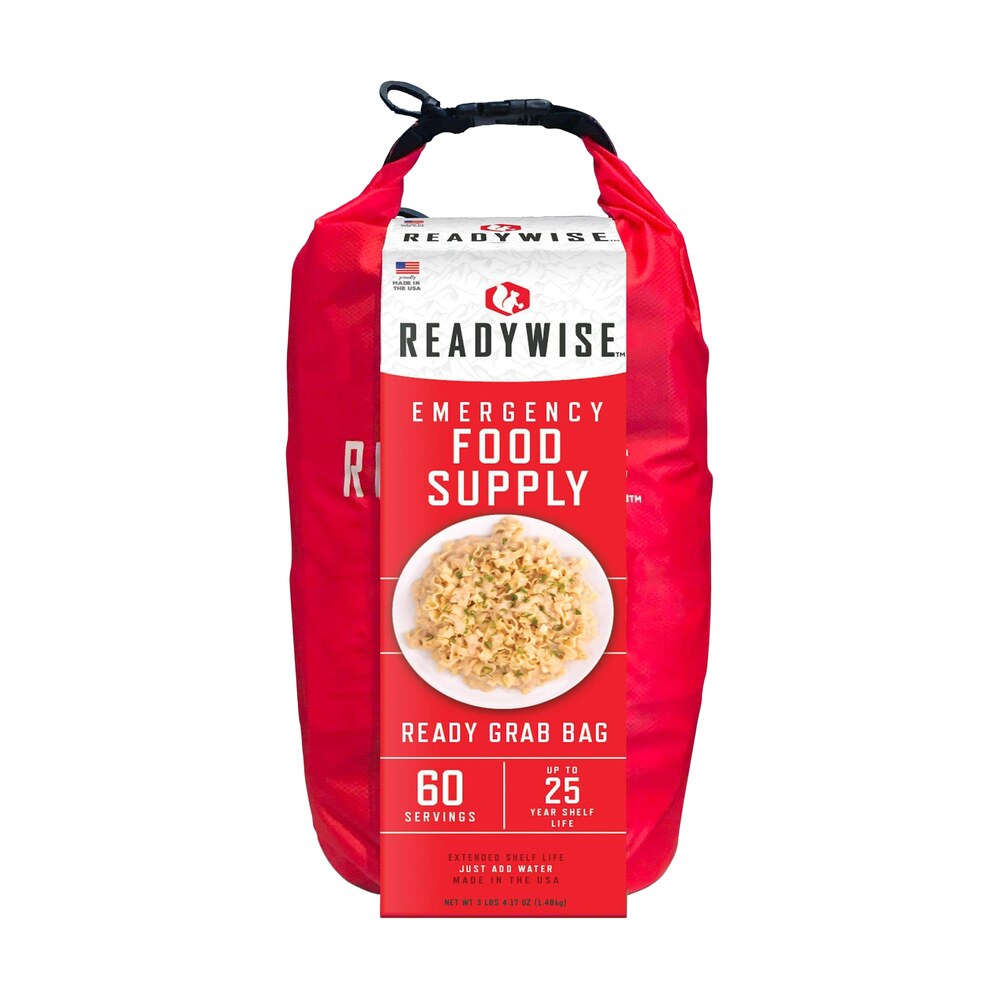 readywise rw10641 7 day emergency grab bag 60 servings, 10 mylar pouches, 13,920 total calories, about 60 cups of water needed ReadyWise RW10641 7 Day Emergency Grab Bag 60 Servings, 10 Mylar Pouches, 13,920 Total Sports South item 131361