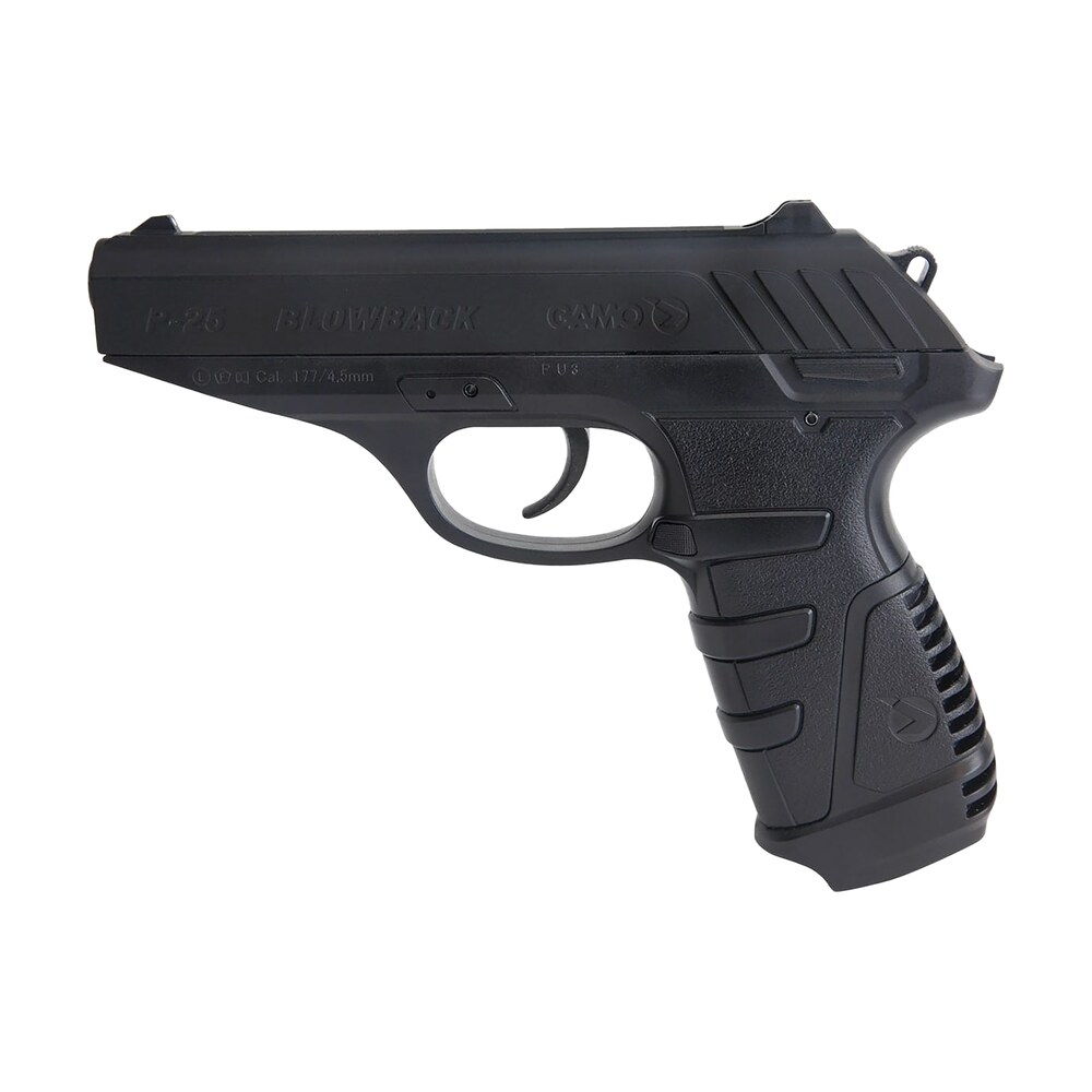 gamo 611138054 p 25 blowback air pistol co2 177 16+1 black textured polymer grips Gamo 611138054 P-25 Blowback Air Pistol CO2 177 16+1 Black Textured Polymer Grips Sports South item 131461
