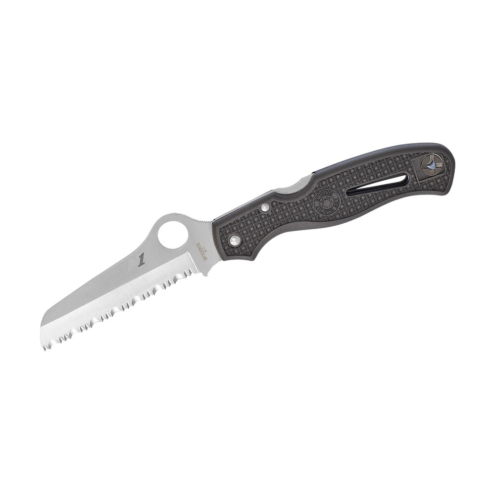 spyderco c89sbk atlantic salt 3.69" folding sheepsfoot serrated h1 steel blade black molded frn handle includes pocket clip Spyderco C89SBK Atlantic Salt 3.69" Folding Sheepsfoot Serrated H1 Steel Blade Black Molded FRN Sports South item 131465