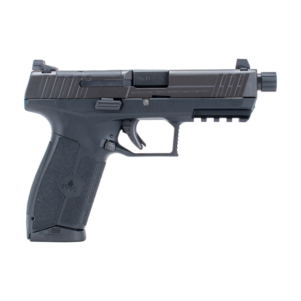 iwi us m9orp10t masada tactical 9mm luger 10+1 4.60" black button rifled/threaded steel barrel/black optic ready/serrated slide/black polymer frame w/picatinny rail/black polymer grips ambidextrous IWI US M9ORP10T MASADA Tactical 9mm Luger 10+1 4.60" Black Button Rifled/Threaded Steel Sports South item 131656