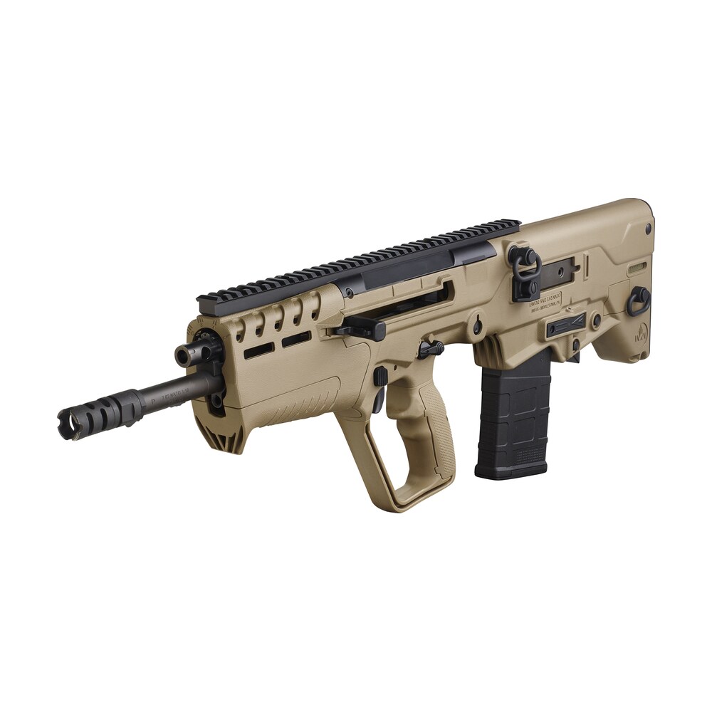 iwi us t7f2010 tavor 7 7.62x51mm nato caliber with 20" barrel, 10+1 capacity, flat dark earth metal finish, flat dark earth fixed bullpup stock & polymer grip ambidextrous hand IWI US T7F2010 Tavor 7 7.62x51mm NATO Caliber Sports South item 131663