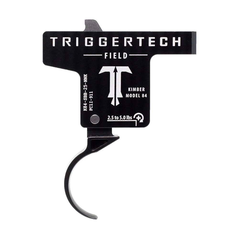 triggertech k84sbb25nnk field single stage curved trigger with 2.50 5 lbs draw weight & black pvd finish for kimber m84 TriggerTech K84SBB25NNK Field Single-Stage Curved Trigger Sports South item 131755
