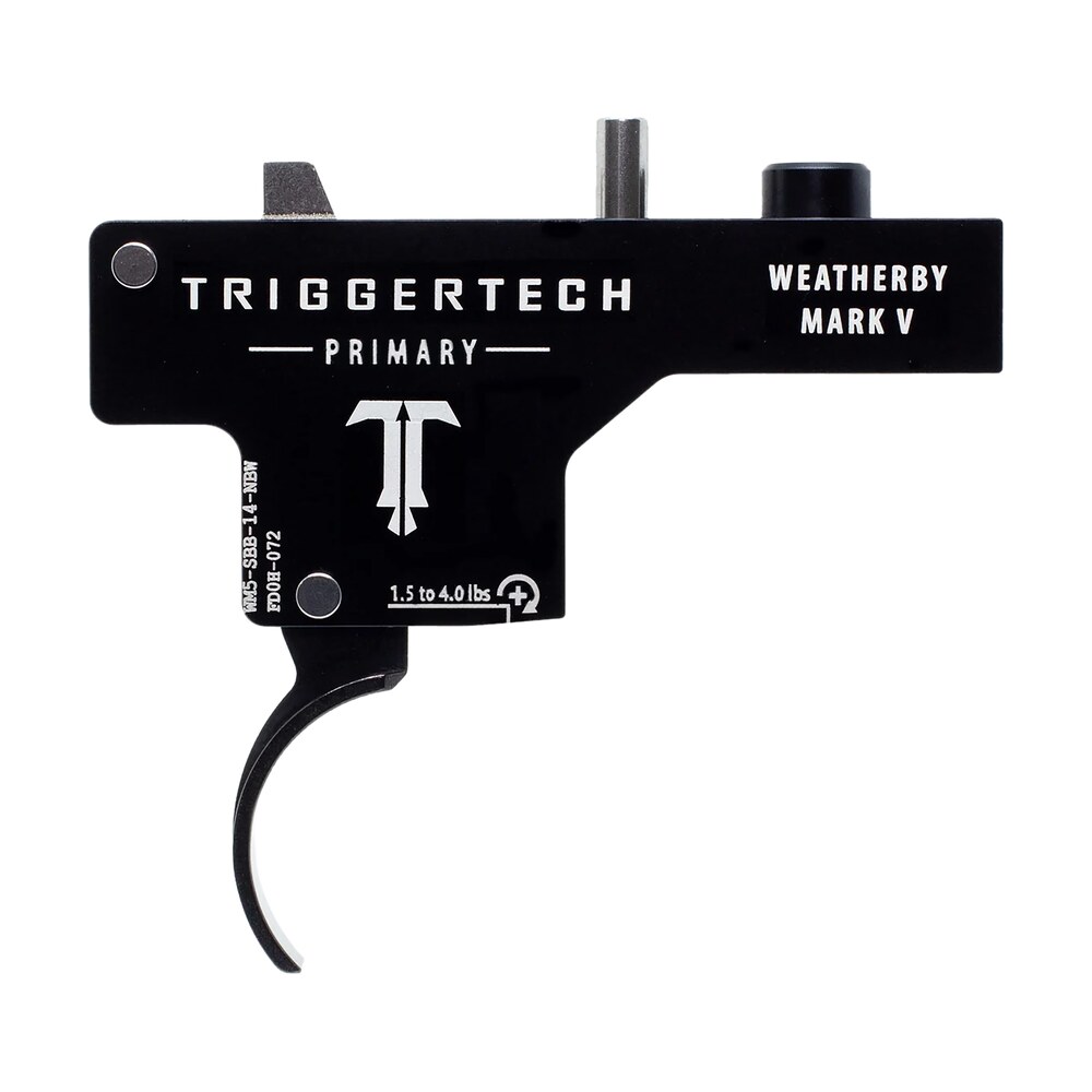 triggertech wm5sbb14nbw primary single stage curved trigger with 1.50 4 lbs draw weight & black pvd finish for weatherby mark v TriggerTech WM5SBB14NBW Primary Single-Stage Curved Trigger Sports South item 131757