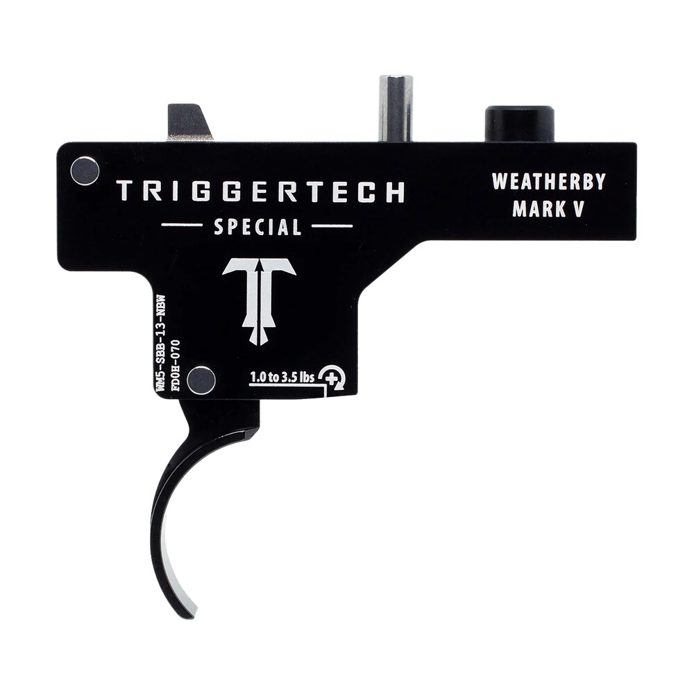triggertech wm5sbb13nbw special single stage curved trigger with 1 3.50 lbs draw weight & black pvd finish for weatherby mark v TriggerTech WM5SBB13NBW Special Single-Stage Curved Trigger Sports South item 131759