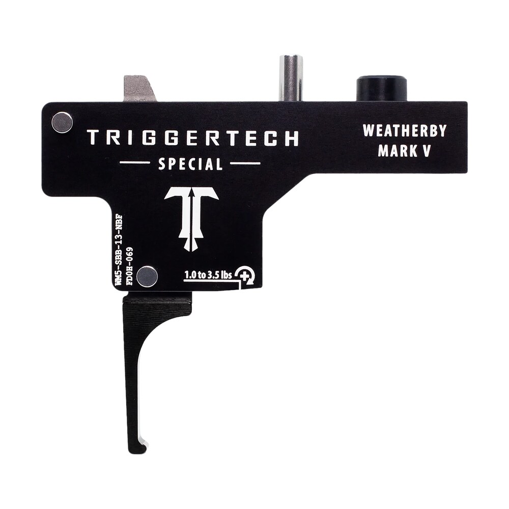 triggertech wm5sbb13nbf special single stage flat trigger with 1 3.50 lbs draw weight & black pvd finish for weatherby mark v TriggerTech WM5SBB13NBF Special Single-Stage Flat Trigger Sports South item 131760
