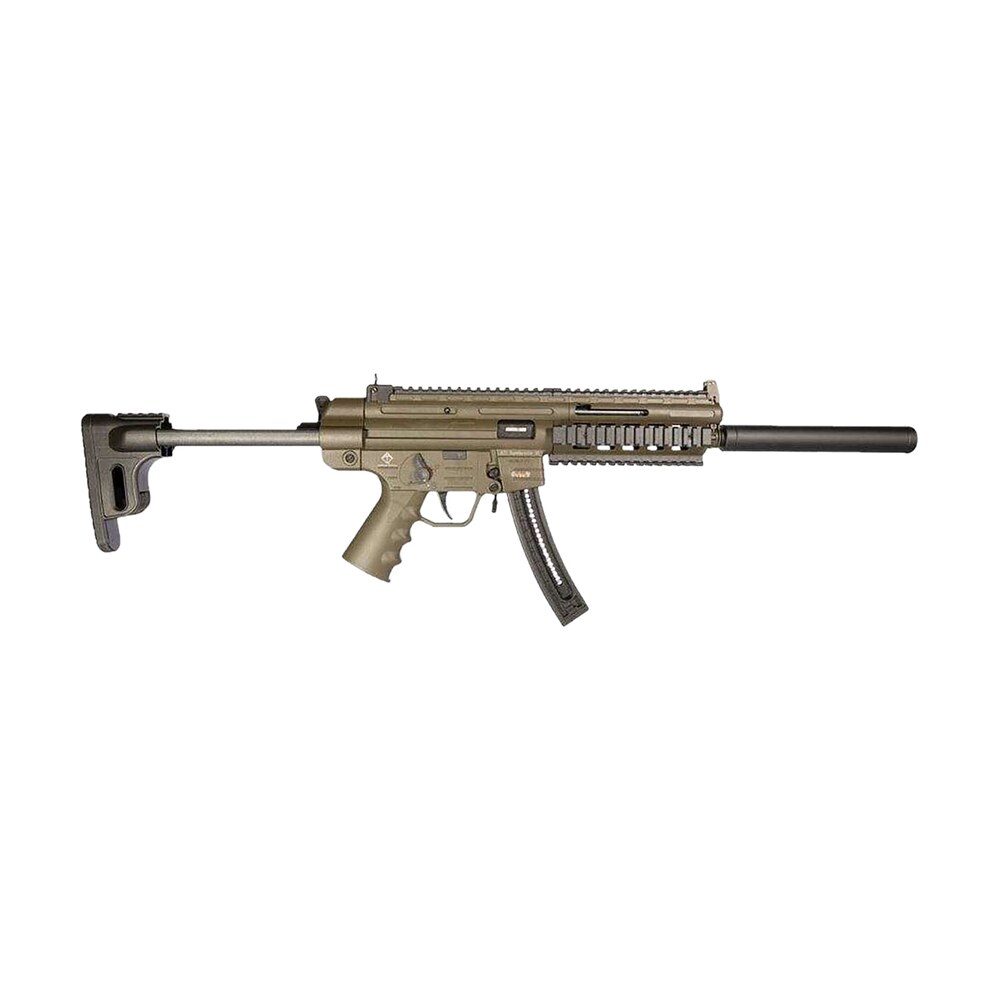 gsg gsggerggsg1610g gsg 16 carbine full size 22 lr 10+1 16.25" black 6 groove rifling barrel green polymer receiver black collapsible w/storage compartment stock right hand GSG GSGGERGGSG1610G GSG-16 Carbine Full Size 22 LR 10+1 16.25" Black 6-Groove Rifling Barrel Sports South item 132120