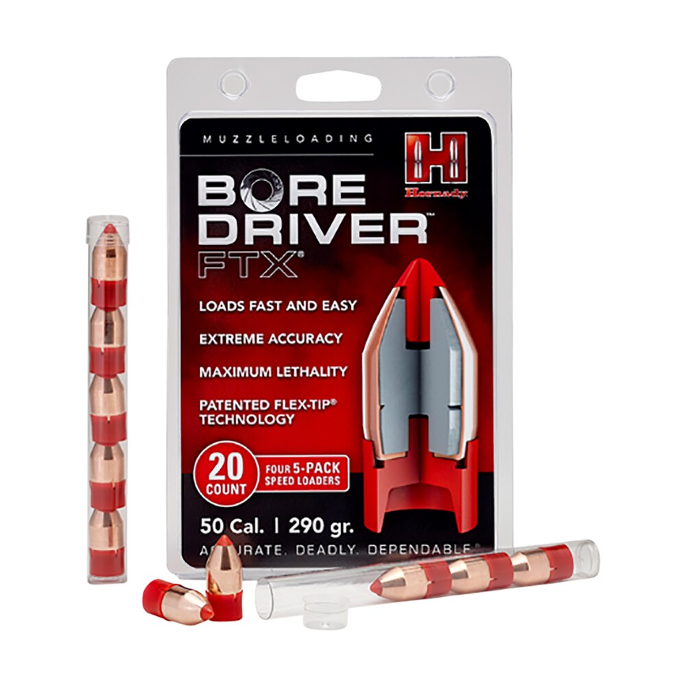 hornady 67713 bore driver ftx 50cal flex tip expanding 290gr 20 per box/10 case Hornady 67713 Bore Driver FTX 50Cal Flex Tip eXpanding 290gr 20 Per Box/10 Case Sports South item 132150