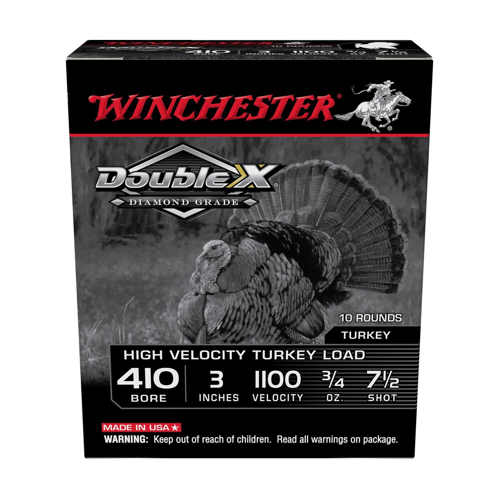 winchester ammo sth4137 double x diamond grade 410gauge 3" 3/4oz 7.5shot 10 per box/10 case for turkey Winchester Ammo STH4137 Double X Diamond Grade 410Gauge 3" 3/4oz 7.5Shot 10 Per Box/10 Case for Sports South item 132172
