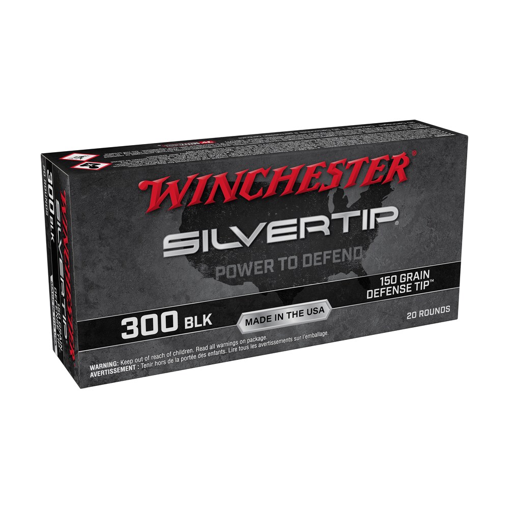 winchester ammo w300st silvertip 300blackout 150gr defense tip 20 per box/10 case Winchester Ammo W300ST Silvertip 300Blackout 150gr Defense Tip 20 Per Box/10 Case Sports South item 132176