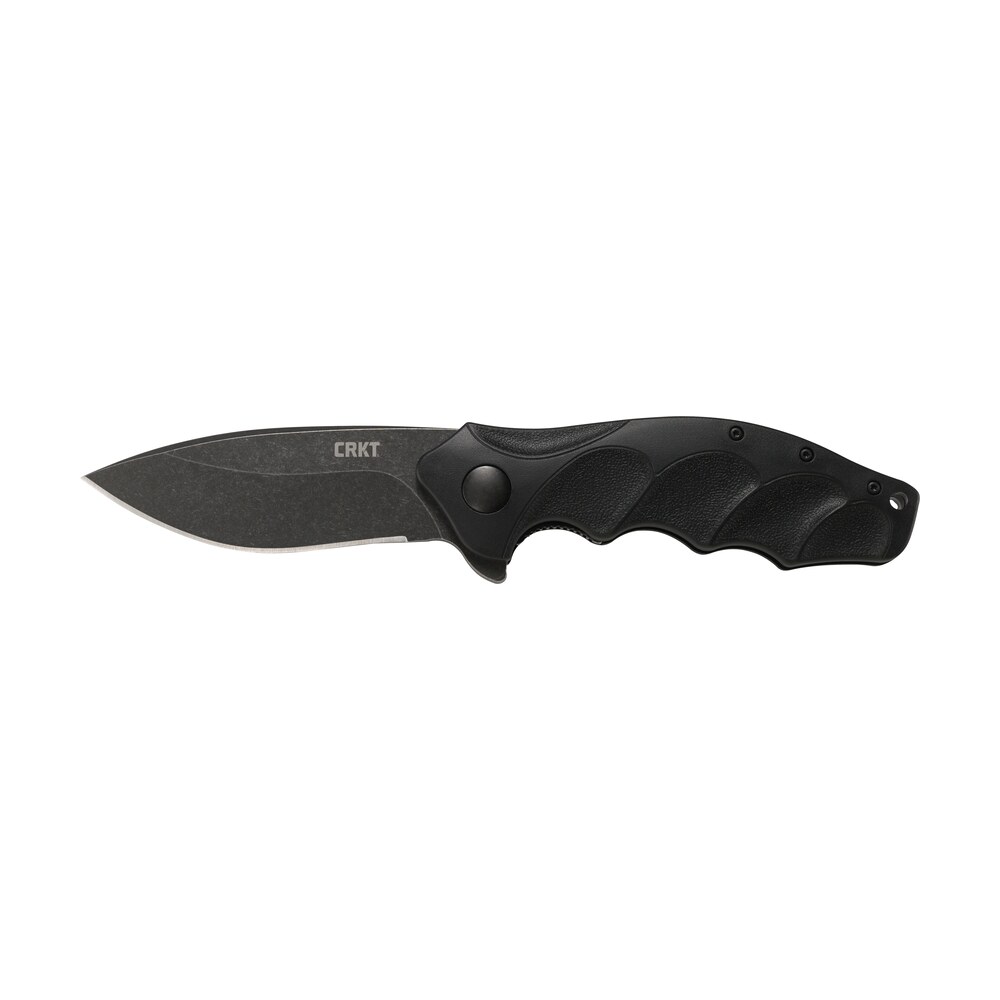 crkt k221kkp foresight assisted 3.53" folding modified drop point plain black stonewashed 4116 stainless steel blade/ black contoured grn handle includes pocket clip CRKT K221KKP Foresight Assisted 3.53" Folding Modified Drop Point Plain Black Stonewashed 4116 Sports South item 132345