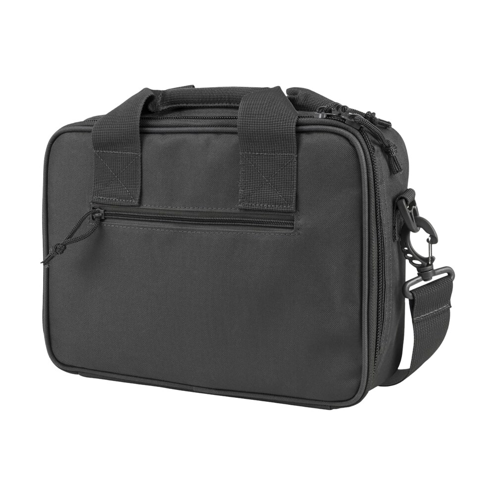 ncstar cpdx2971u vism double pistol range bag w/mag pouches heavy duty lockable zippers for compliance padded carry handles adjustable shoulder strap urban gray NcStar CPDX2971U VISM Double Pistol Range Bag Sports South item 132540