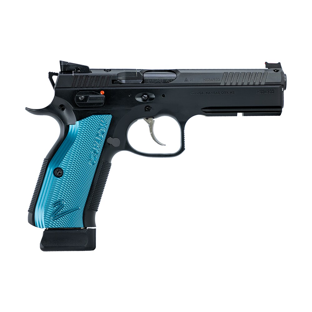 cz usa 91251 shadow 2 optics ready 9mm luger 4.89" 19+1 overall black finish with inside railed steel with optic cut slide, blue aluminum grip, non tilted barrel & picatinny rail CZ-USA 91251 Shadow 2 Optics-Ready 9mm Luger 4.89" 19+1 Overall Black Finish Sports South item 132650