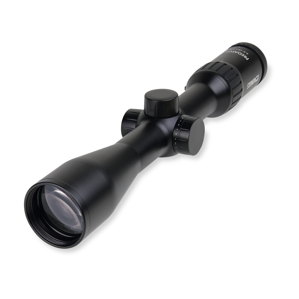 steiner 8770 predator 4 black, 2.5 10x42mm, 30mm tube, second focal plane, illuminated ballistic e3 reticle Steiner 8770 Predator 4 Black, 2.5-10x42mm, 30mm Tube, Second Focal Plane, Illuminated Sports South item 132684