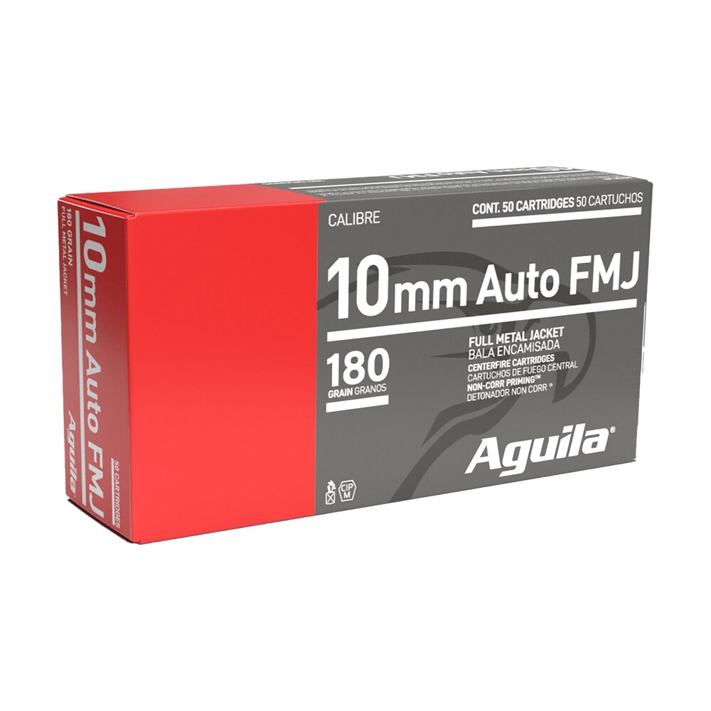 aguila 1e102110 10mm auto 180gr full metal jacket 50 per box/20 case Aguila 1E102110 10mm Auto 180gr Full Metal Jacket 50 Per Box/20 Case Sports South item 132730