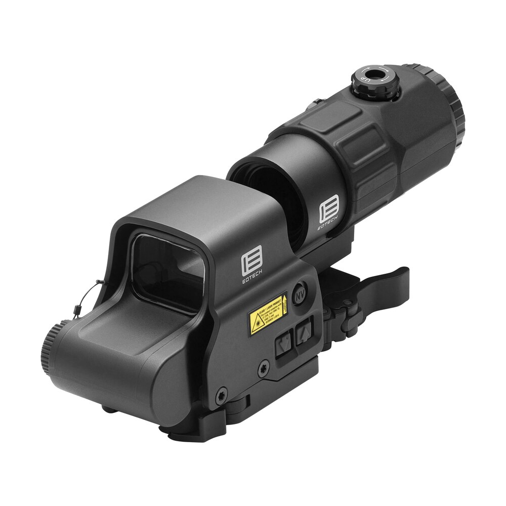 eotech hhsv hhs v exps & g45 magnifier matte black 1x/5x 1.20" x 0.85" 4 x 1 moa red dots/68 moa ring Eotech HHSV HHS V EXPS & G45 Magnifier Matte Black 1x/5x 1.20" x 0.85" 4 x 1 MOA Red Sports South item 132743