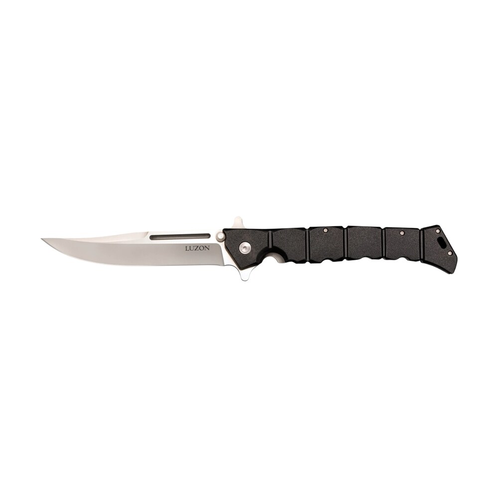 cold steel cs20nqx luzon large 6" folding plain 8cr13mov ss blade/black gfn handle features safety switch includes pocket clip Cold Steel CS20NQX Luzon Large 6" Folding Plain 8Cr13MoV SS Blade/Black GFN Handle Features Sports South item 132842