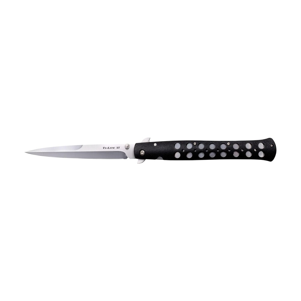 cold steel cs26sxp ti lite 6" folding spear point plain aus 8a ss blade/black zy ex handle includes pocket clip Cold Steel CS26SXP Ti-Lite 6" Folding Spear Point Plain AUS-8A SS Blade/Black Zy-Ex Handle Sports South item 132854