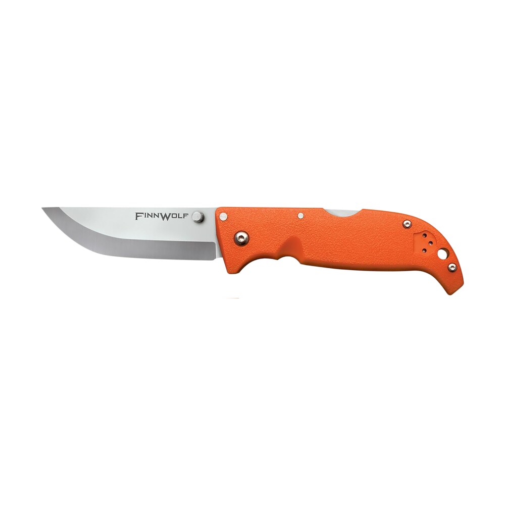 cold steel cs20npj finn wolf 3.50" folding straight back plain satin polished aus 8a ss blade/blaze orange griv ex handle includes pocket clip Cold Steel CS20NPJ Finn Wolf 3.50" Folding Straight Back Plain Satin Polished AUS-8A SS Sports South item 132869